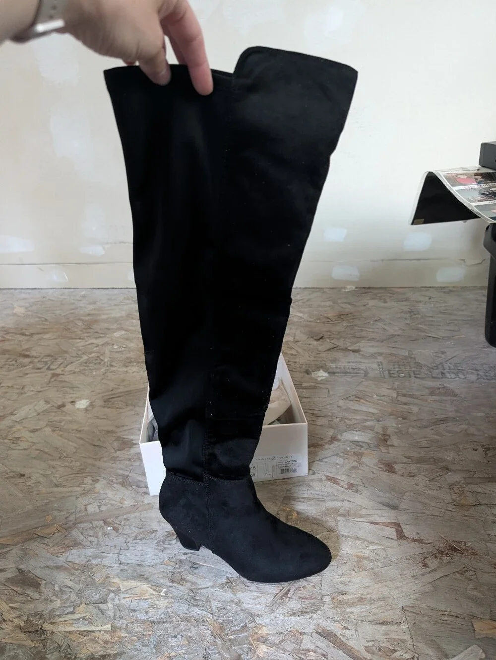 Chinese Laundry Black Over the Knee Boots Size 7.5